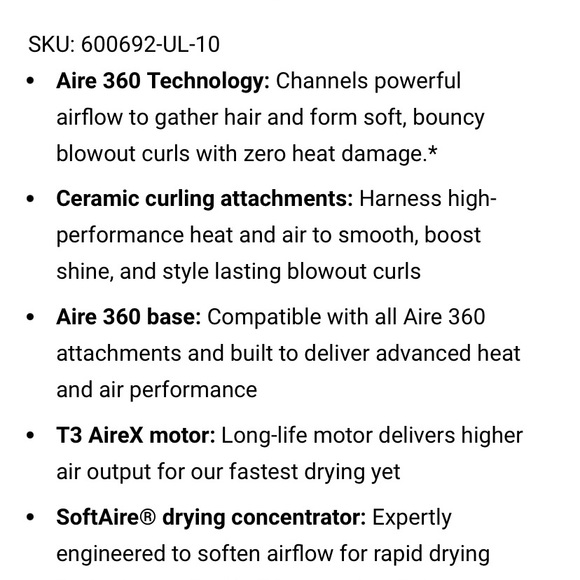 NEW in the box! T3 AIRE 360 blowout kit - Picture 3 of 8